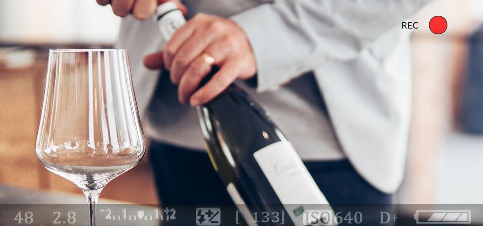 winery video shot in frame